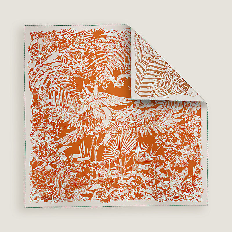 【HERMES】カレ90☆両面が素敵 Flamingo Party Tattoo スカーフ flamingo-party-tattoo-double-